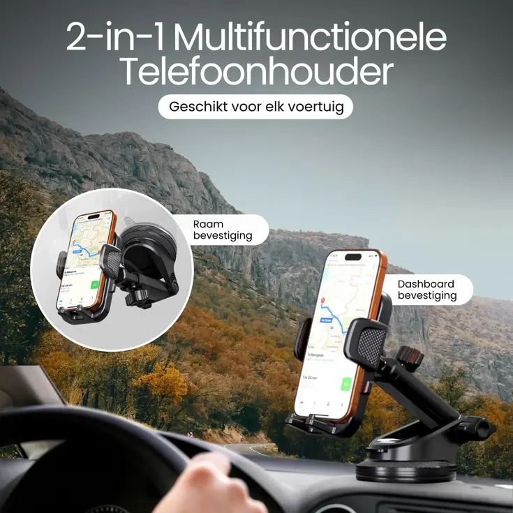 Telefoonhouder - Zuignap - 360° Verstelbaar