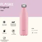 FLASKE 1 liter  RVS Drinkfles