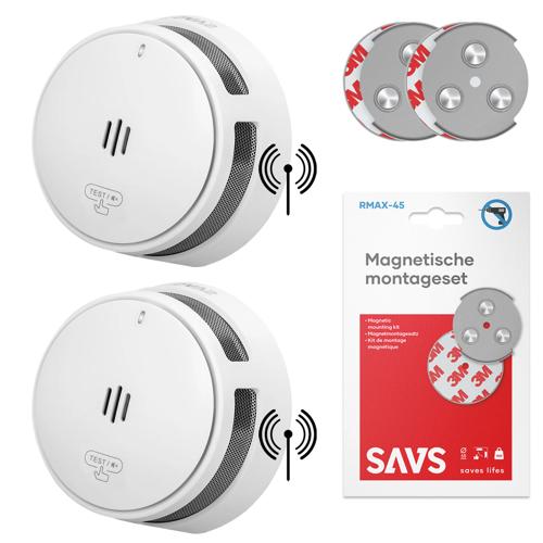 S10-W Koppelbare rookmelder met magneet 2pack