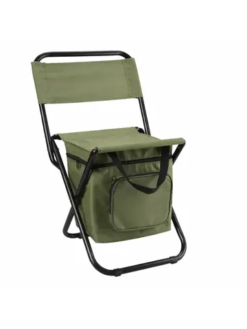 Inklapbare campingstoel met koeltas