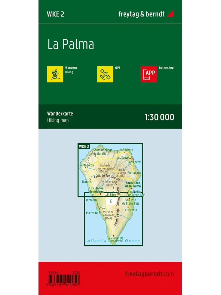 Wandelkaart WKE2 La Palma