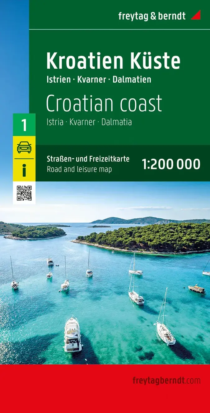 F&B Kaart Kroatische kust, Istrië/Dalmatië