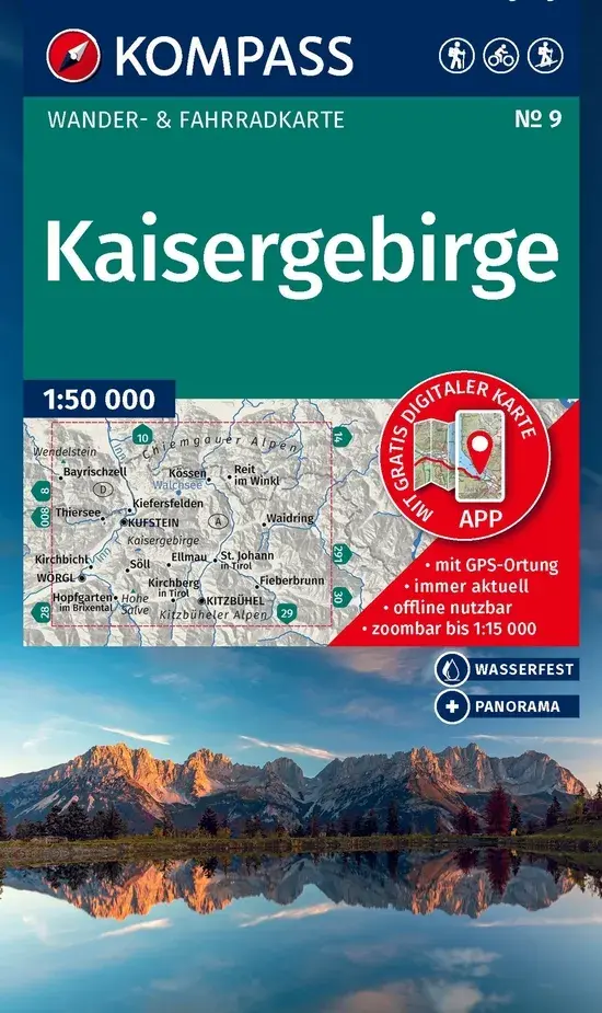 Kompass Wandelkaart WK9 Kaisergebirge