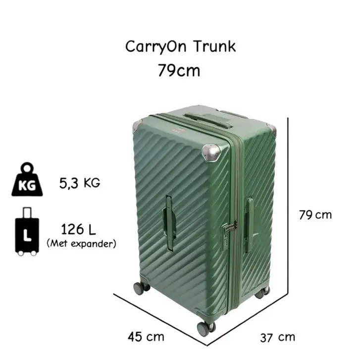 Trunk 79cm Grote harde koffer 126 liter