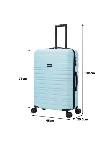 Reiskoffer L ABS 95L met TSA-slot en 360° wielen