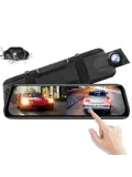 AR09 4K 2CH Full Mirror Wifi Touch dashcam