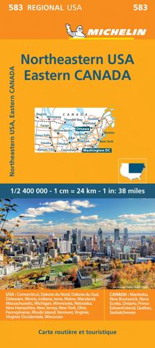 Kaart Regional 583 USA Noord-Oost