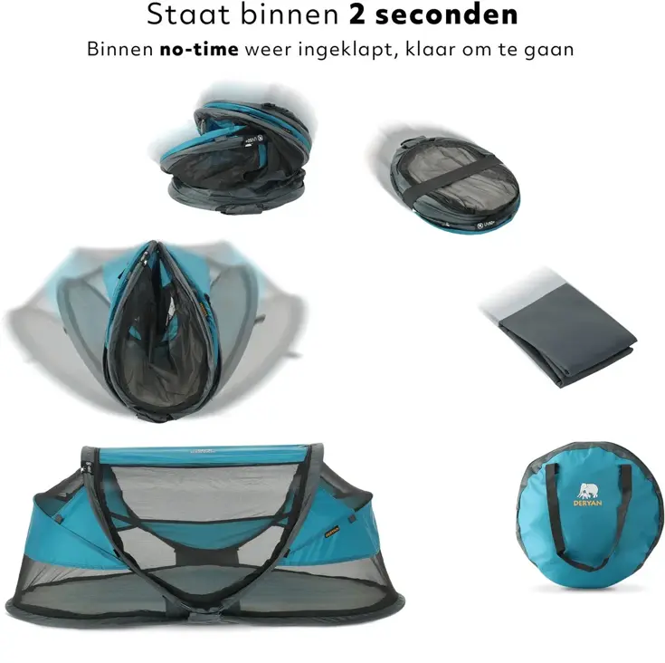 Baby luxe campingbedje - Zelfopblaasbare matras