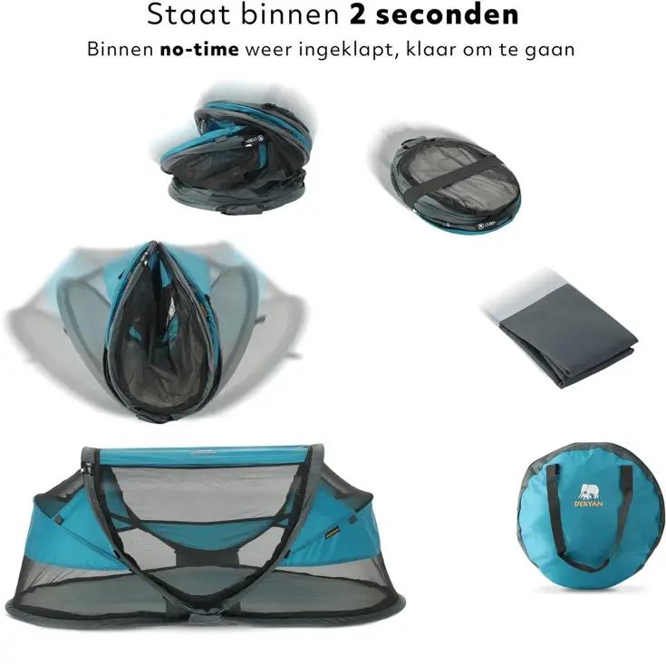 Baby luxe campingbedje - Zelfopblaasbare matras