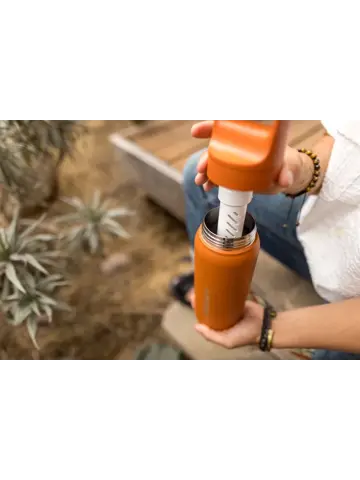 Lifestraw Go - RVS Waterfles 1L - Oranje
