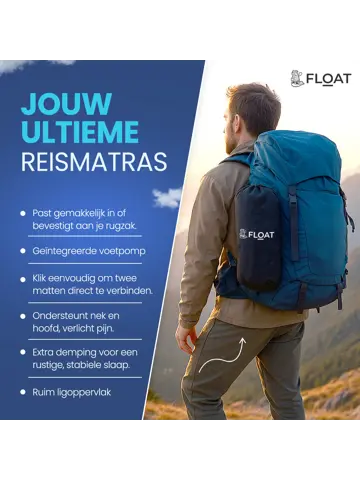 FLOAT Tweepersoons slaapmatje met voetpomp