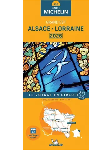 Michelin wegenkaart 516 Alsace - Lorraine 2026