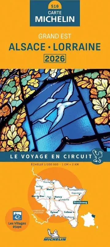 Michelin wegenkaart 516 Alsace - Lorraine 2026