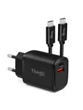 Snellader 35W USB-A & USB-C Met Kabel