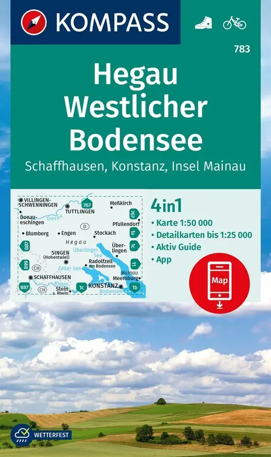 Wandelkaart WK783 Hegau Westlicher Bodensee