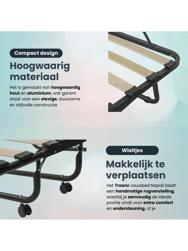 Troonz Campingbed Verona - 90 x 200 - Set