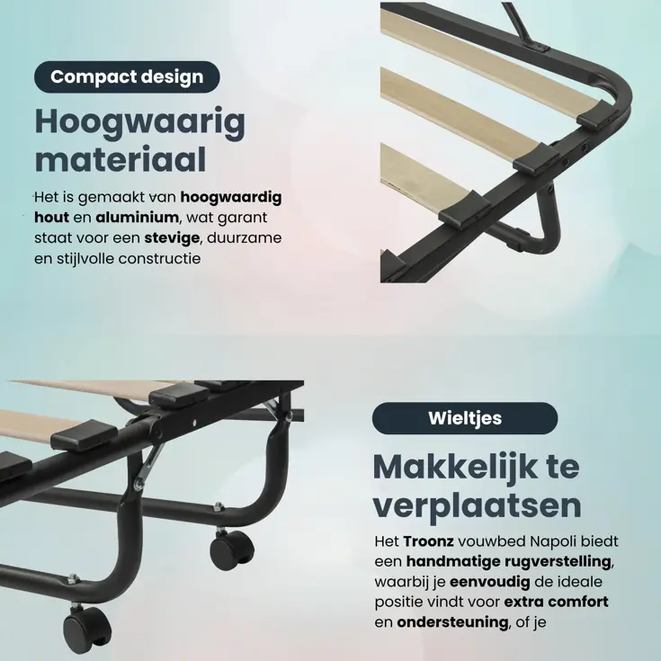 Troonz Campingbed Verona - 90 x 200 - Set