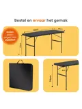 Inklapbare Tafel - Weerbestendig - 122x60x74cm