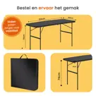 Goliving Inklapbare Tafel - 122x60x74cm