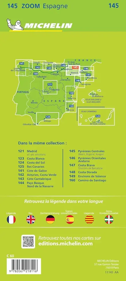 Wegenkaart Zoom 145 Pyrenees Centrales