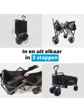 Bolderkar - 100L - 130KG - Zwart