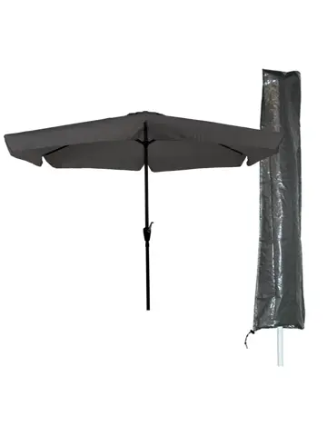 Parasol Grijs Ø3m met Basic Parasolhoes
