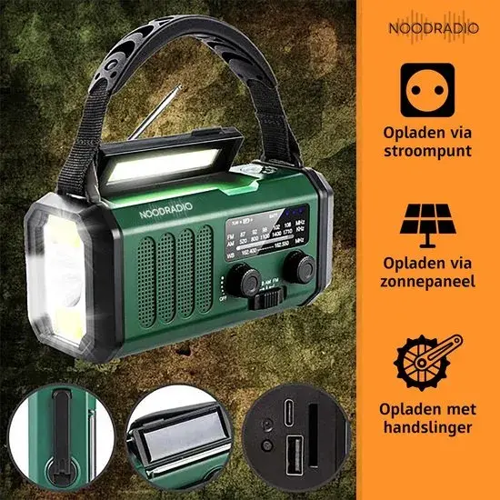 Noodradio solar Opwindbaar