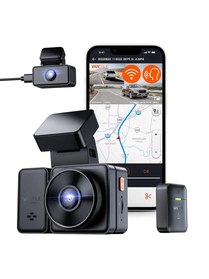 E3 Triple 3CH 2K QuadHD Wifi GPS dashcam
