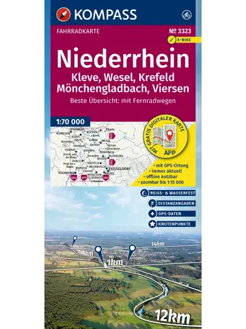 Fietskaart FK 3323 Niederrhein