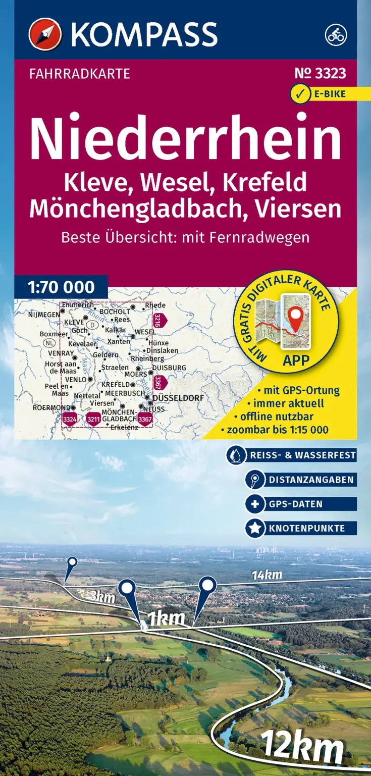 Fietskaart FK 3323 Niederrhein