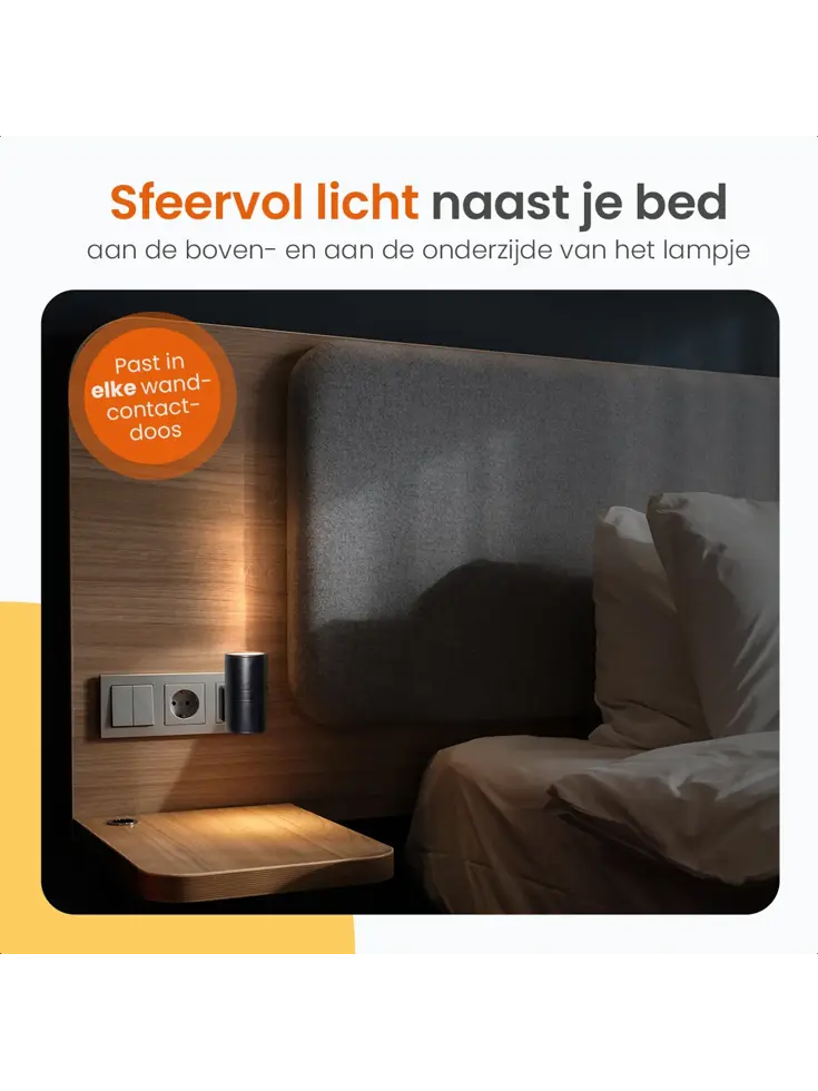 Goliving Nachtlampje Stopcontact - 2 stuks