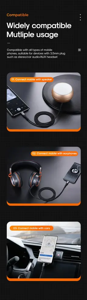 USB-C / Audio Jack Kabel - 1 meter