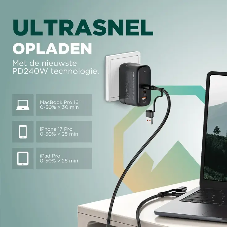 Remodius UniCharge Universele Oplaadkabel