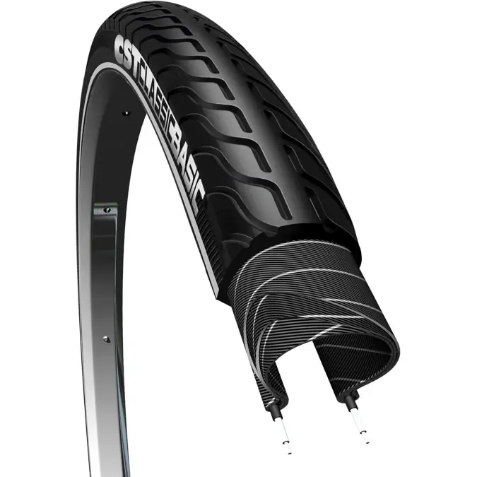 CST buitenband Basic 28 x 1 1/2 zw refl