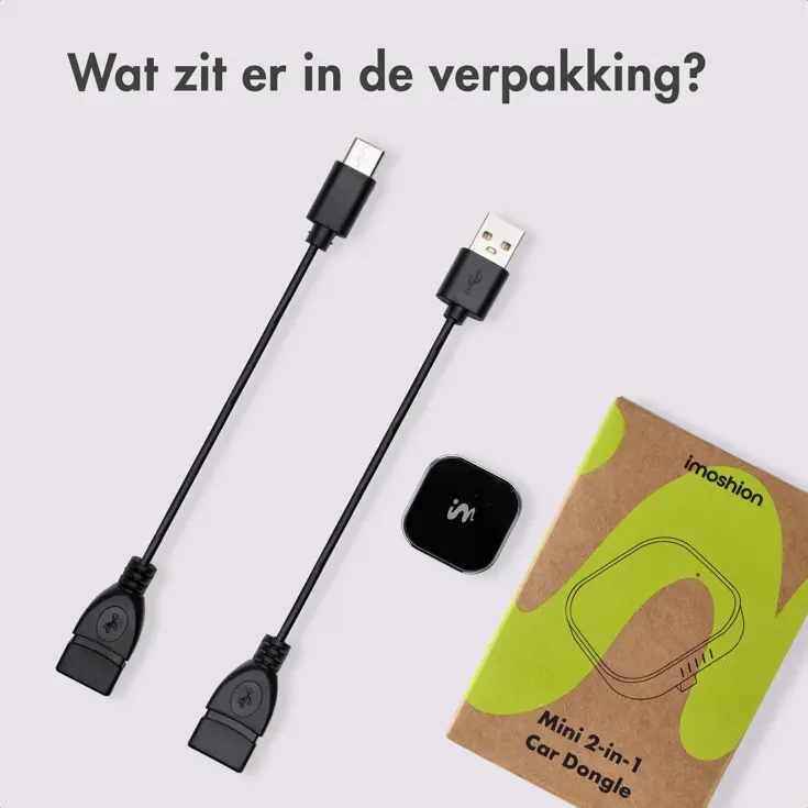 Mini 2-in-1 Dongle voor CarPlay en Android Auto