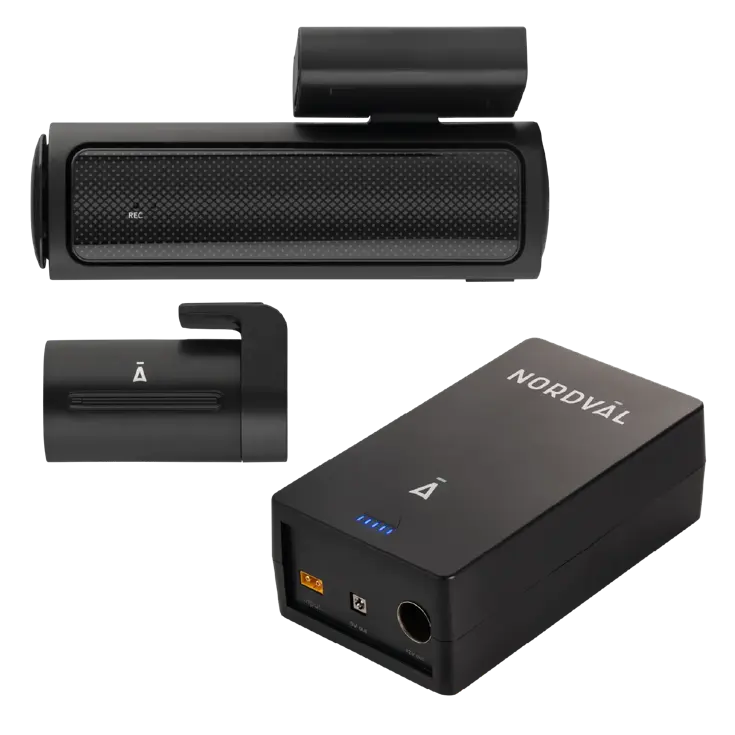 DC202-2CH Dashcam 4K 64GB + BP125 combi set