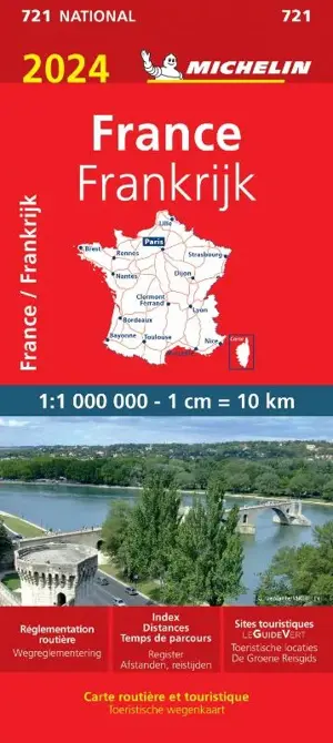 Michelin Wegenkaart 721 Frankrijk 2024