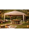 Easy Up Partytent 3x3 m Taupe - Stalen Frame