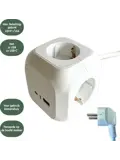 Stekkerdoos 4‑voudig met USB & USB‑C 1,4 m
