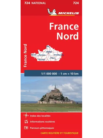 Michelin wegenkaart 724 Frankrijk Noord