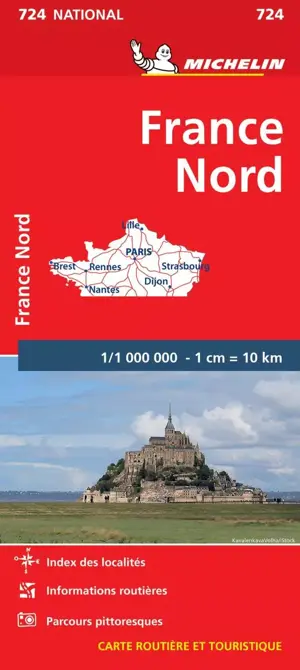 Michelin wegenkaart 724 Frankrijk Noord