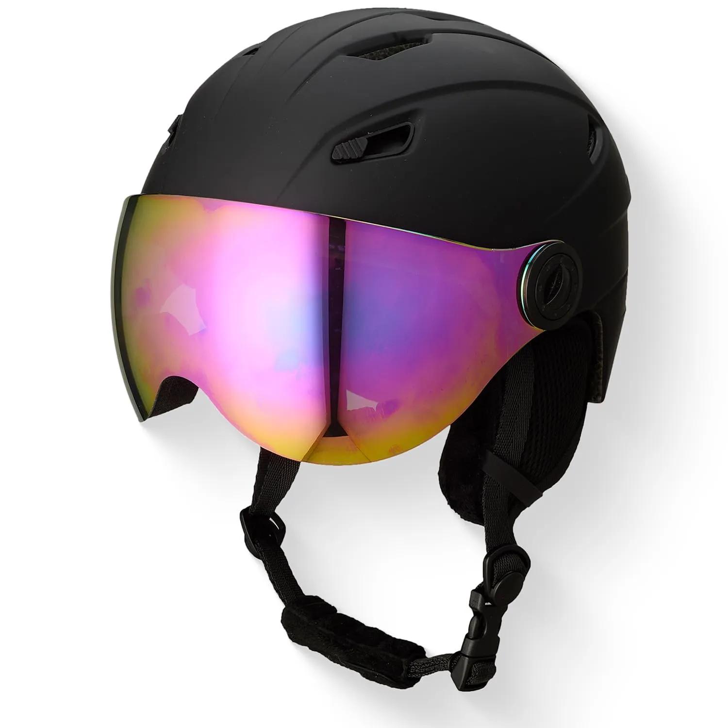 Cairn, Orbit-Visor-J skihelm met vizier kinderen Mat Black zwart