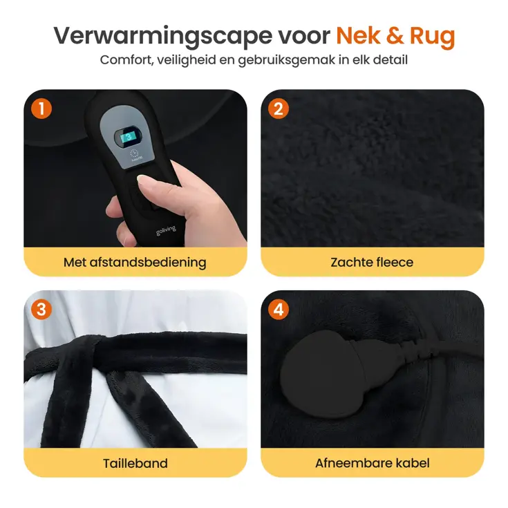 Elektrische Deken Voor Rug en Nek - 90 x 60cm