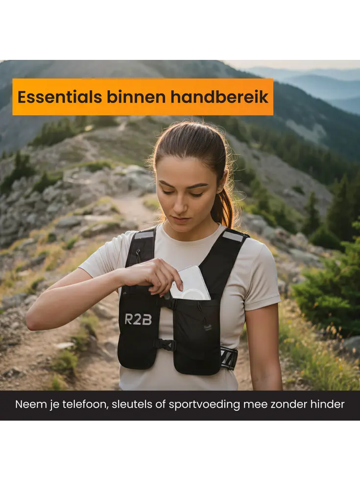 Hardloopvest met Opbergvakjes - Running vest