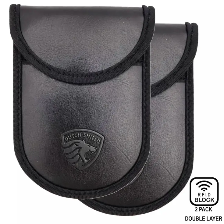 2x RFID Autosleutel hoesje - Anti-Skim zwart