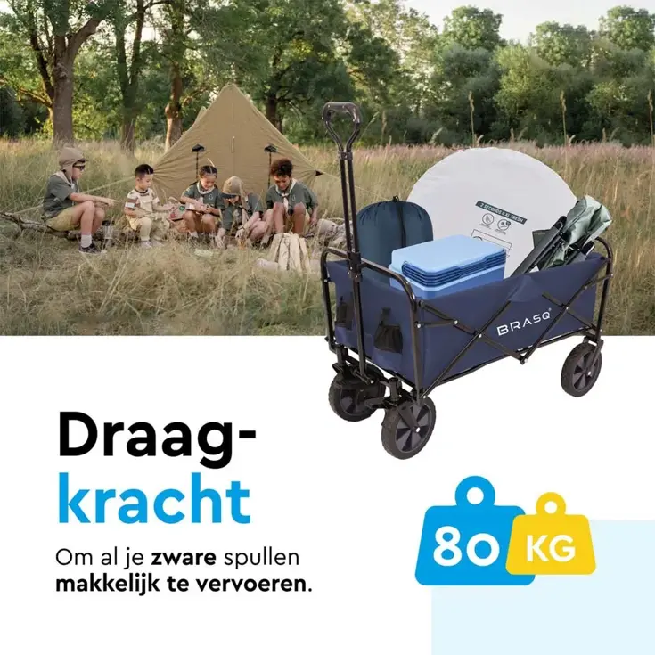 Bolderkar - Opvouwbaar - 80 KG