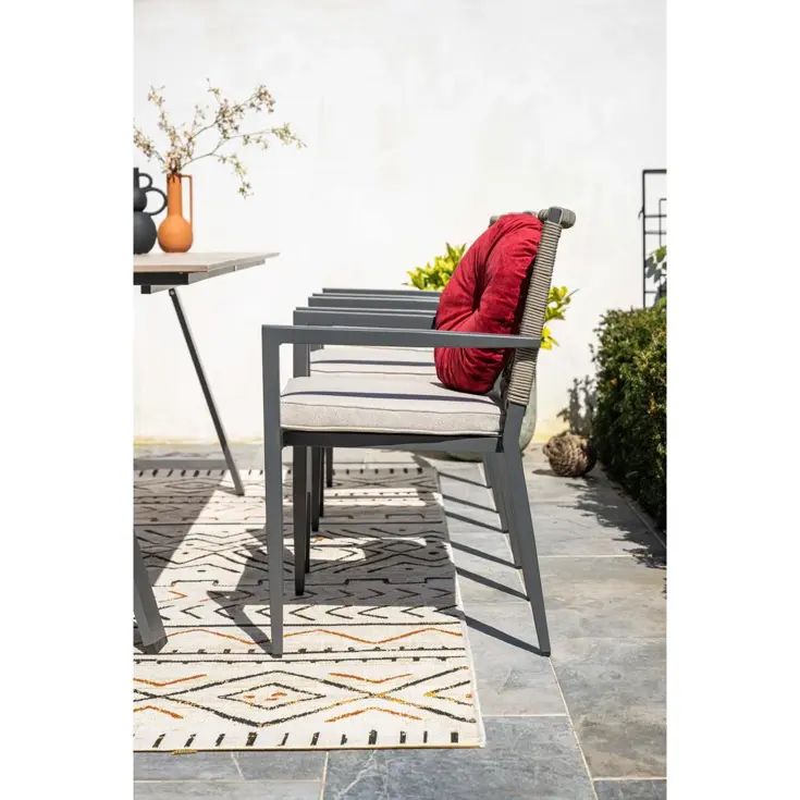 Burela 4st taupe Tuinstoel