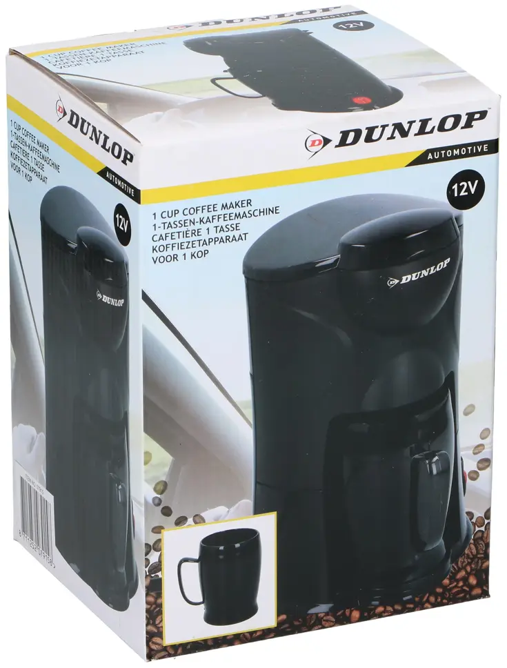 Dunlop Koffiezetapparaat 1 kop 12V incl. mok