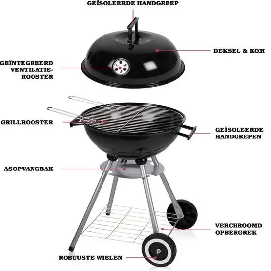 Mobiele Barbecue - Houtskool BBQ