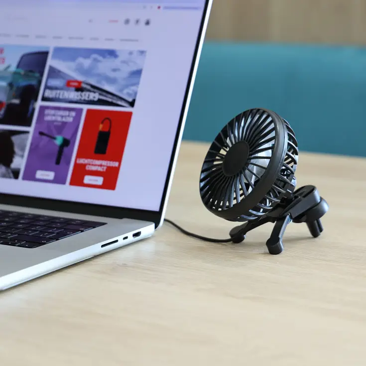 Ventilator voor auto met USB-A aansluiting Ø10,5cm